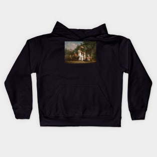 A Noble Family Distributing Alms in a Park - Mattheus Ignatius van Bree Kids Hoodie